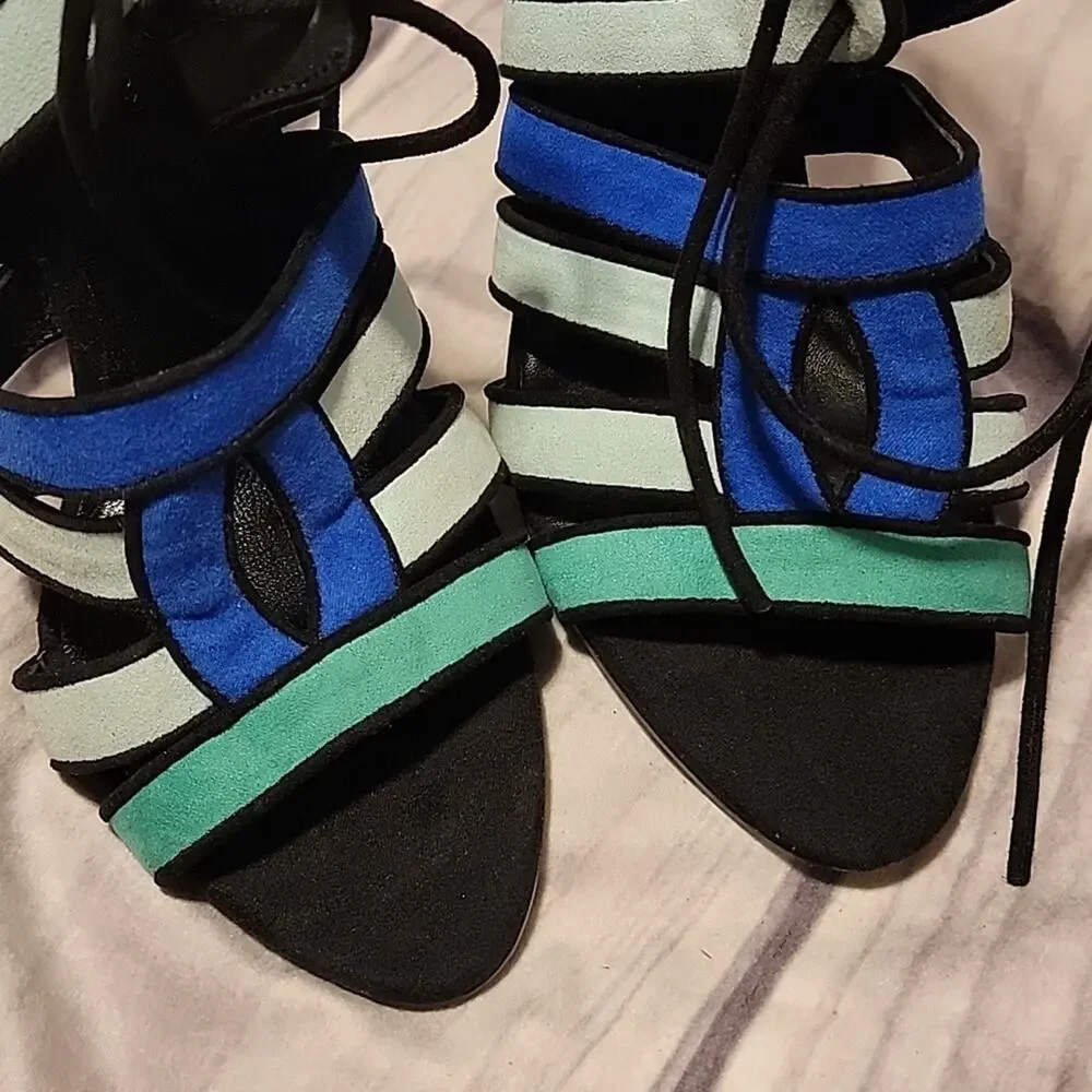 Zara open toe lace up 4